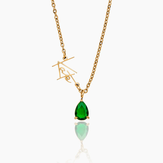 Collier signature avec pierre de naissance